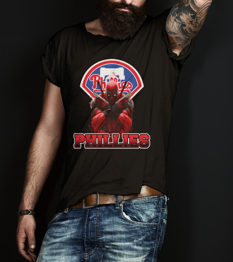 Philadelphia Phillies Deadpool Crossover Fans T-Shirt