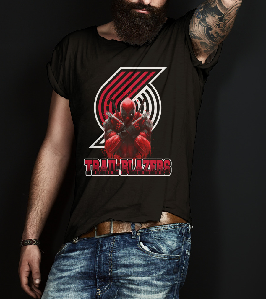 Trail Blazers Deadpool Crossover Fans Love T-Shirt
