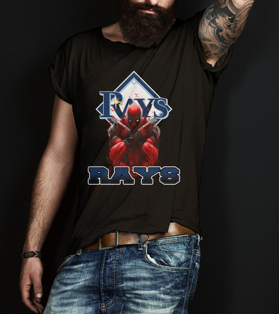 Deadpool Meets Rays Baseball Fans Collaboration Featuring Iconic Rays T-Shirt