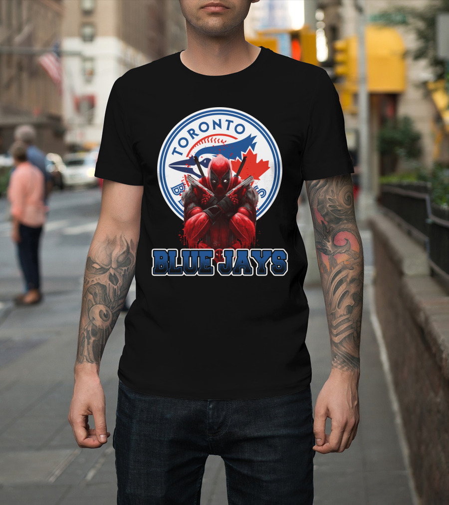 Toronto Blue Jays Deadpool Crossover Fan T-Shirt