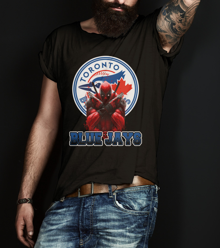 Toronto Blue Jays Deadpool Crossover Fan T-Shirt