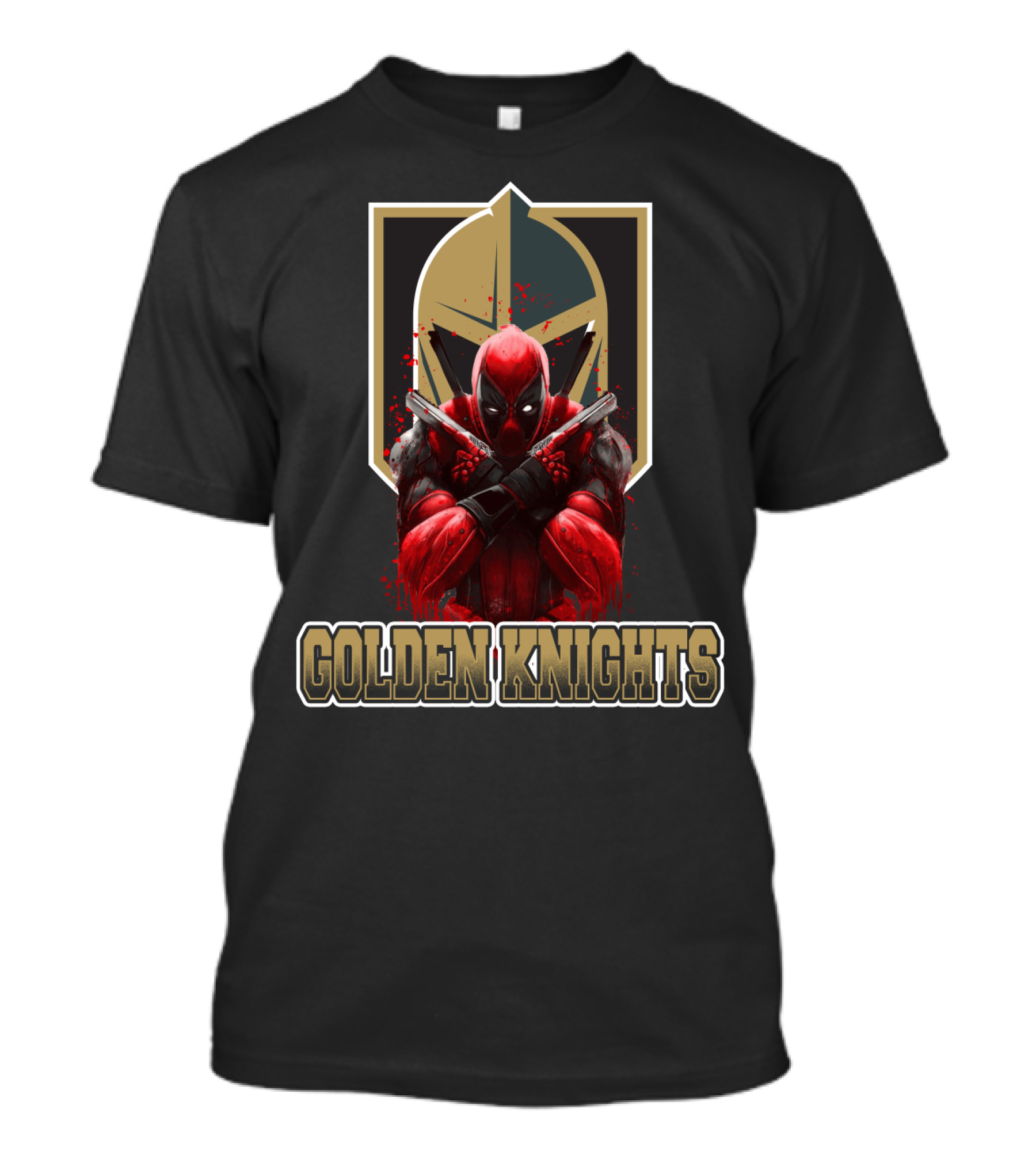 Golden Knights Deadpool Mashup NHL And Marvel Fan Crossover T-Shirt