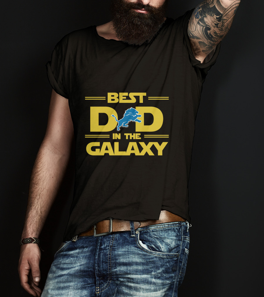 Best Detroit Lions Dad In The Galaxy With Iconic Lion T-Shirt