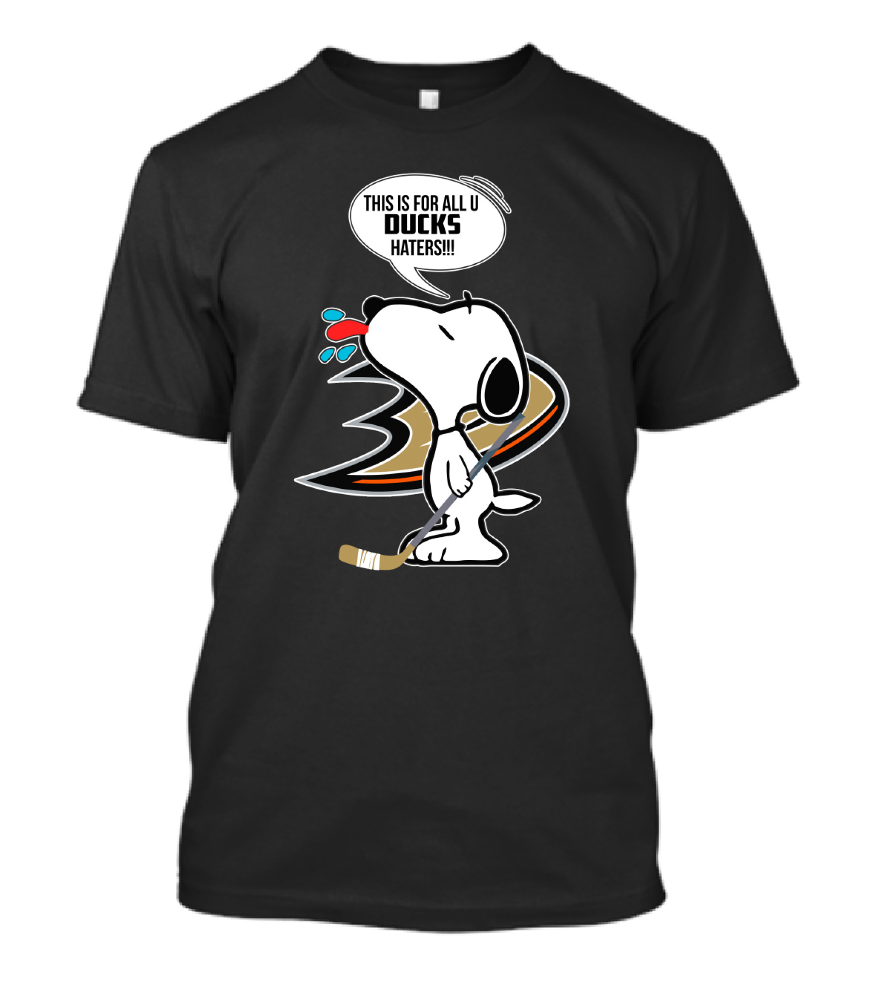 Snoopy Anaheim Ducks Haters Hockey Fan T-Shirt