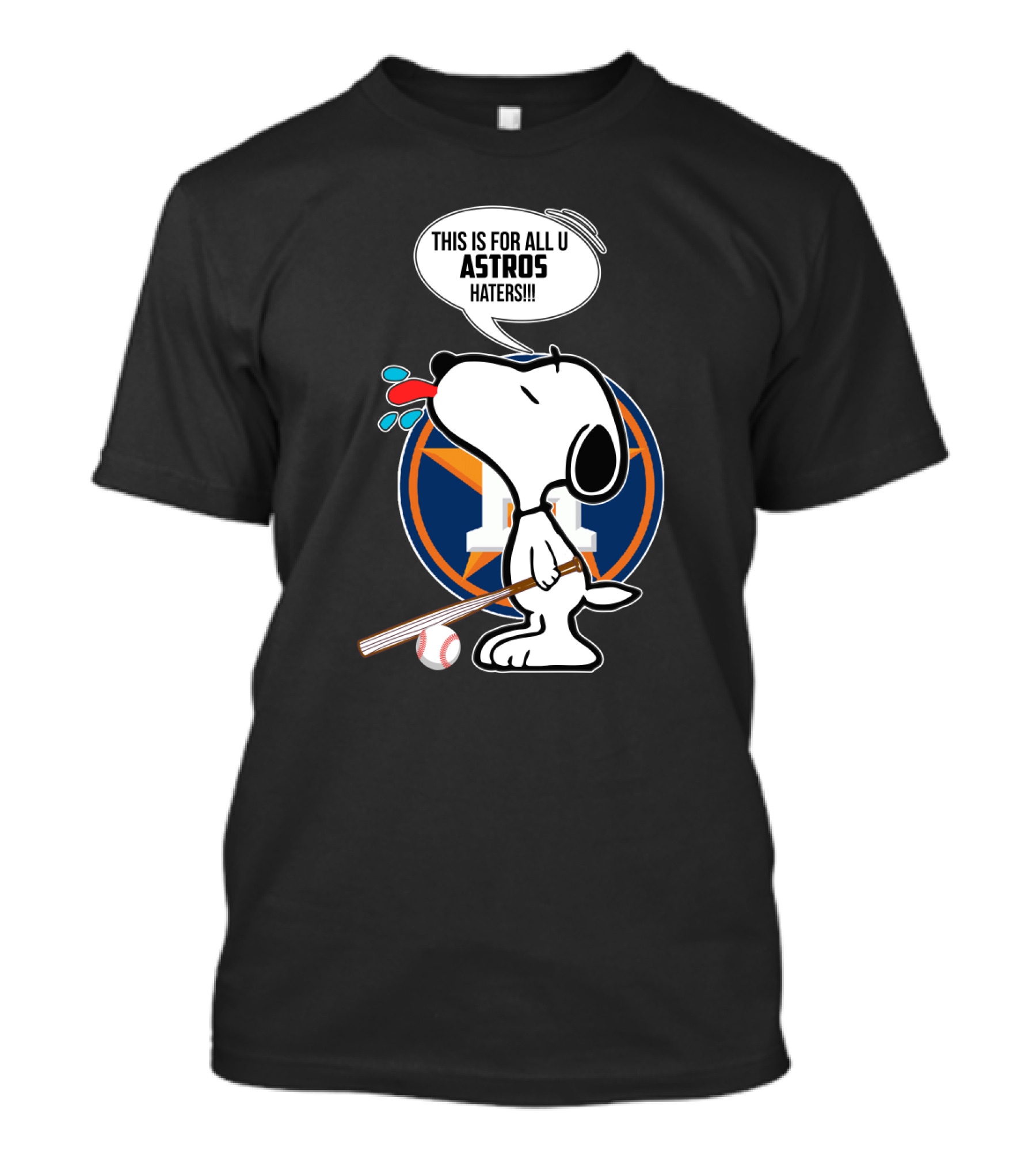 Snoopy Astros Haters Baseball Fan T-Shirt
