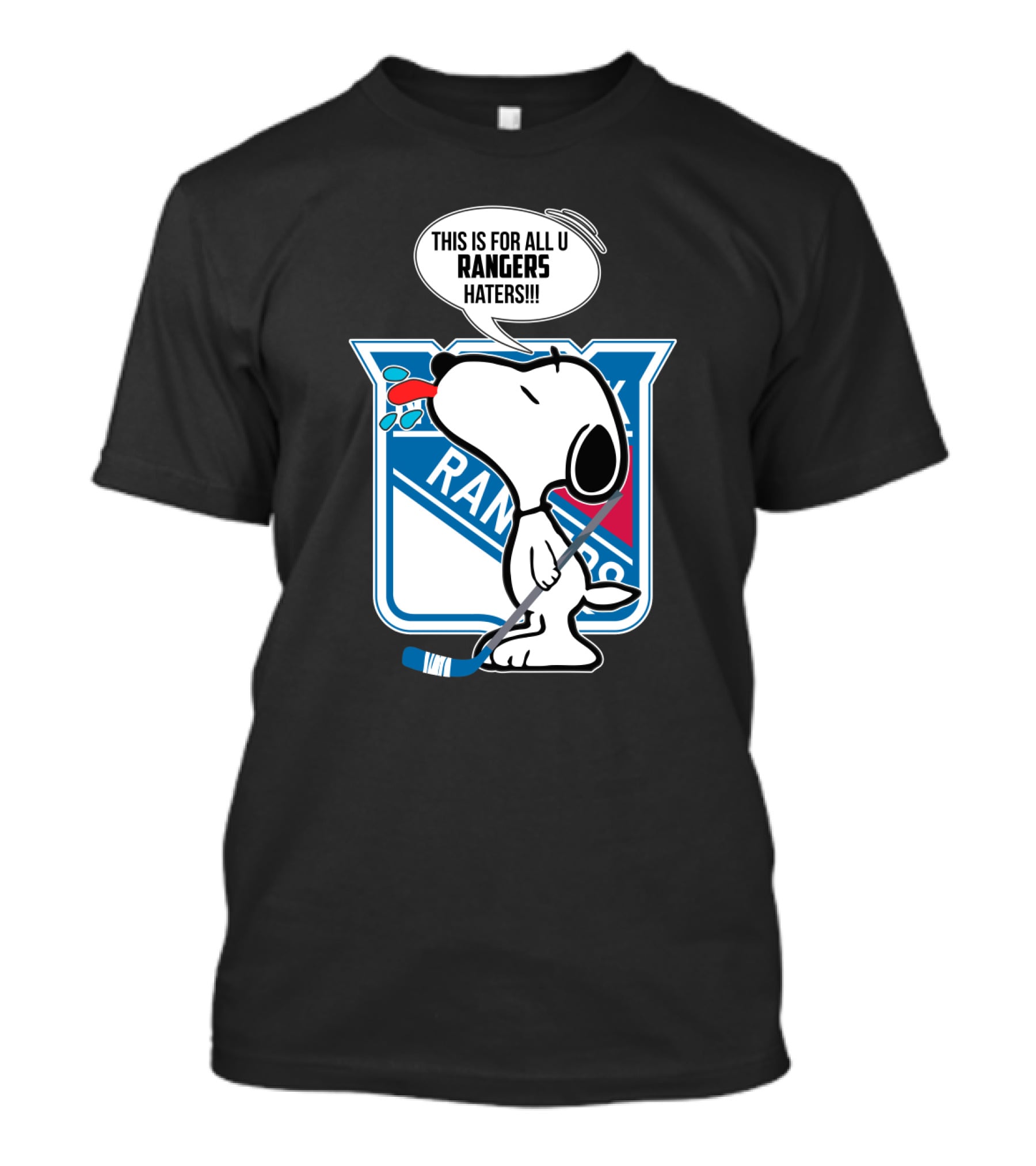 Snoopy New York Rangers Fans This Is For All U Rangers Haters T-Shirt