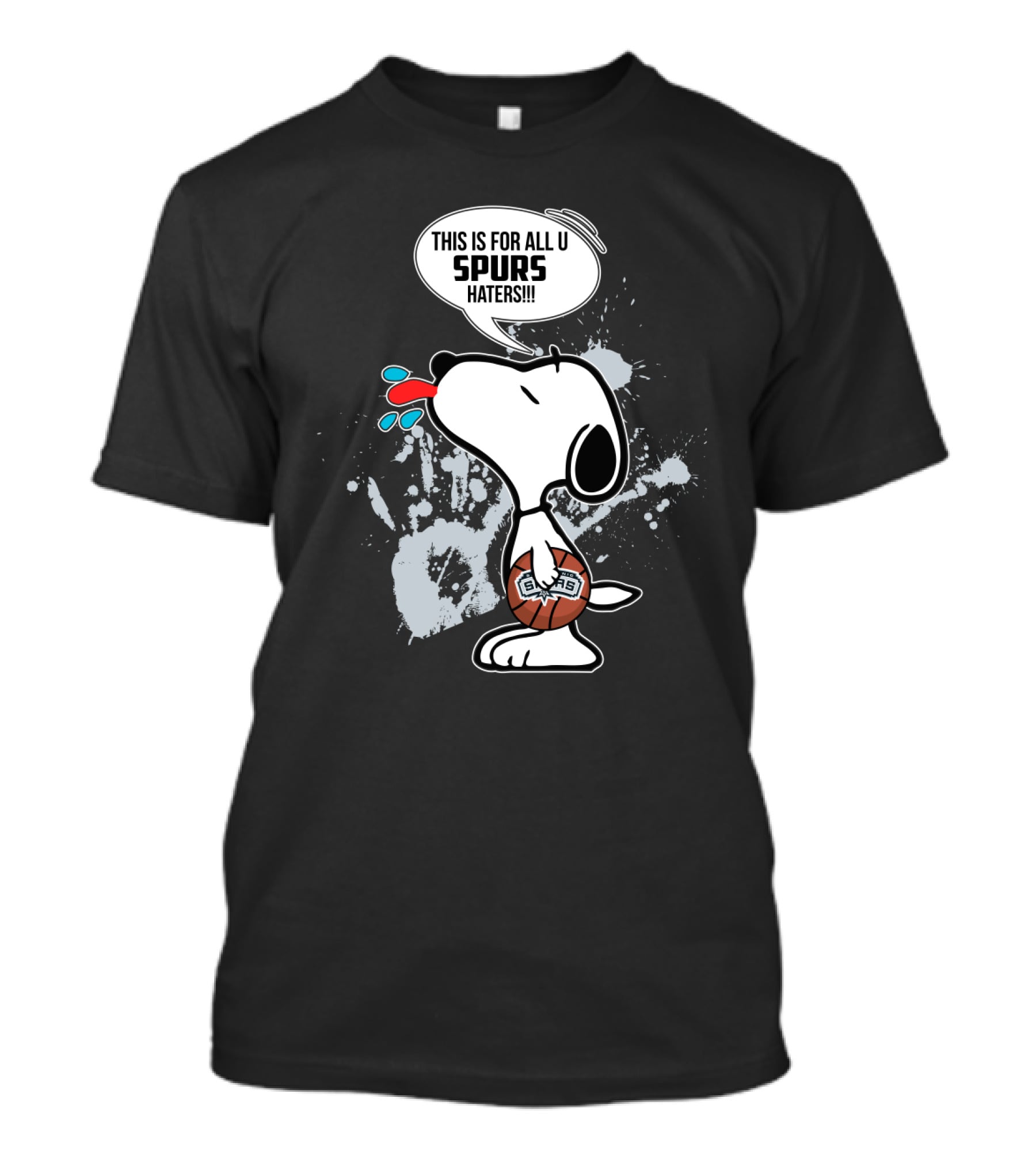 Snoopy Spurs Haters Basketball Fan Statement T-Shirt