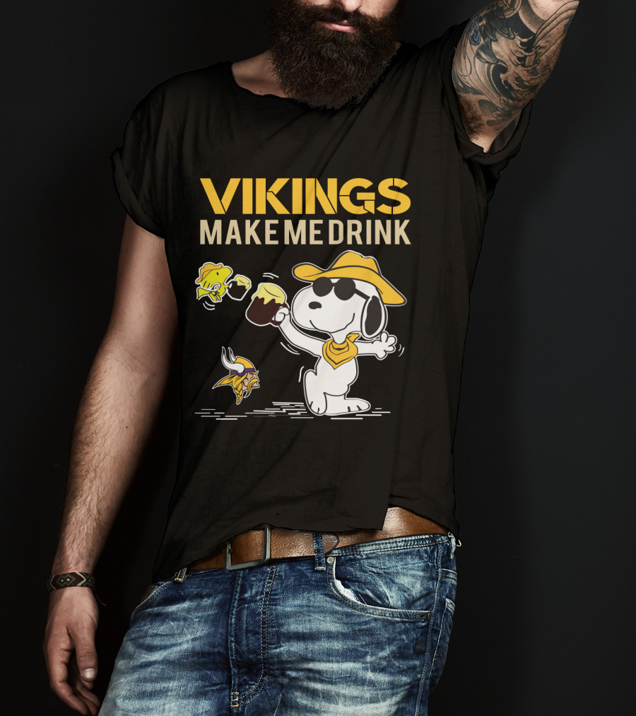 Vikings Make Me Drink Snoopy Minnesota Fans T-Shirt