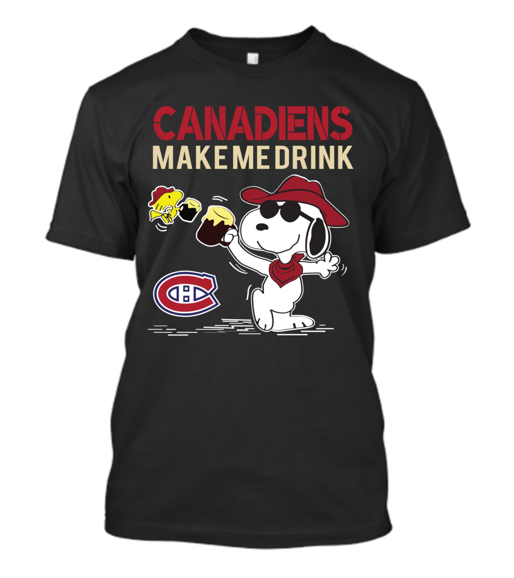 Canadiens Make Me Drink Snoopy Montreal Canadiens Fans T-Shirt