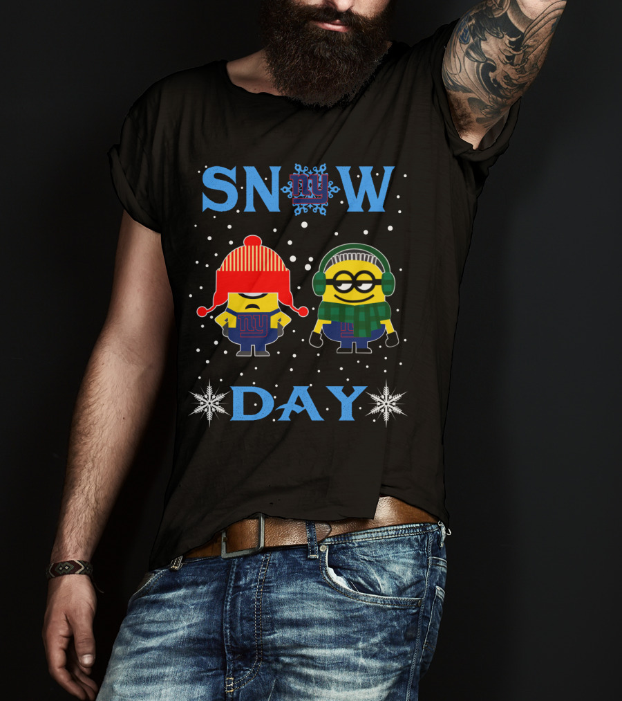 New York Giants Minion Fans Snow Day Fun T-Shirt