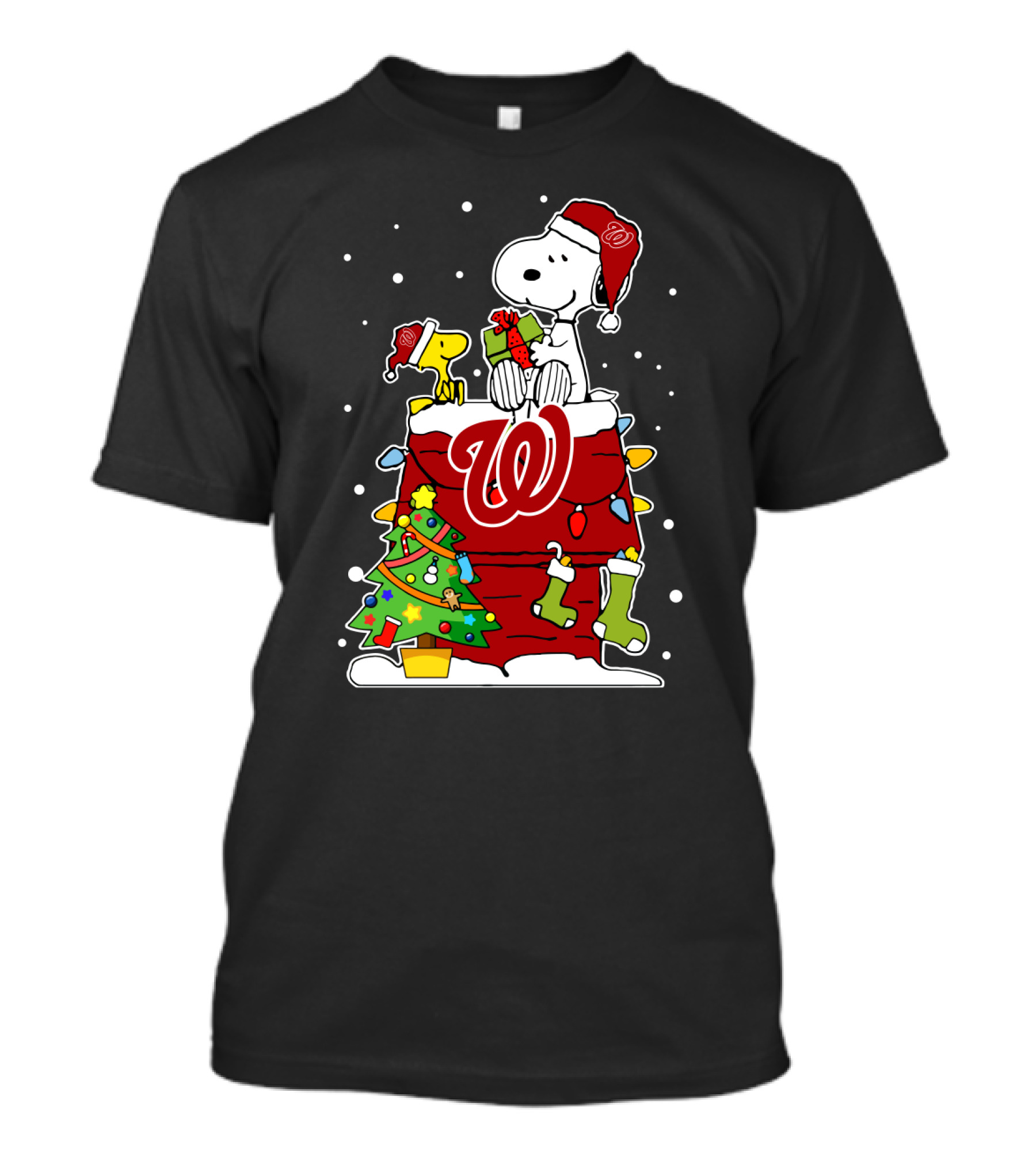 Washington Nationals Snoopy Christmas Gift T-Shirt