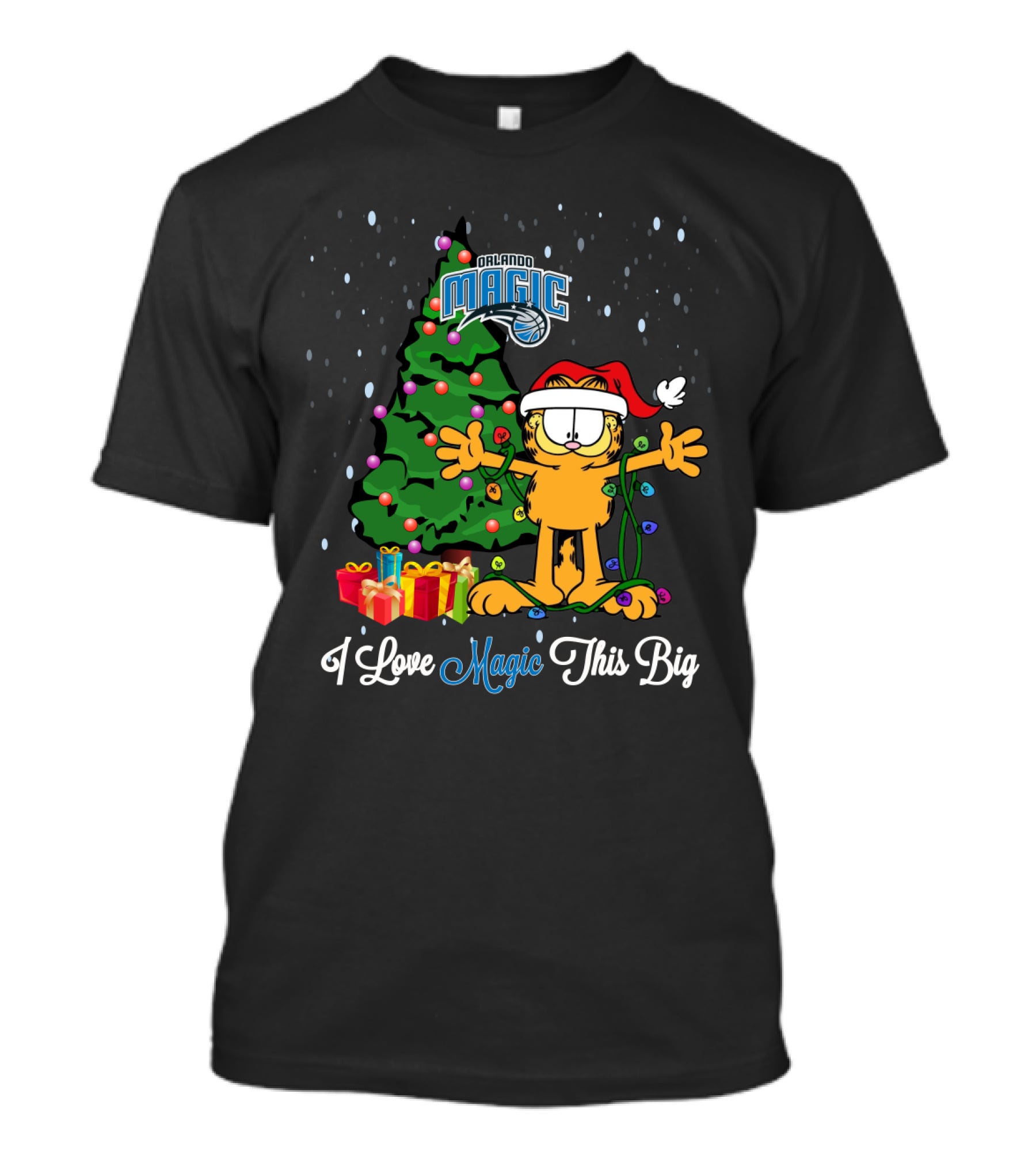Garfield Christmas Orlando Magic I Love Magic This Big T-Shirt