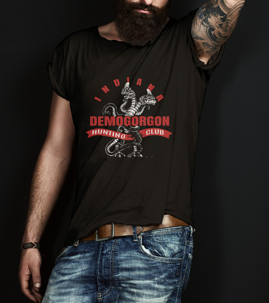 Indiana Demogorgon Hunting Club IN Stranger Things Fans T-Shirt