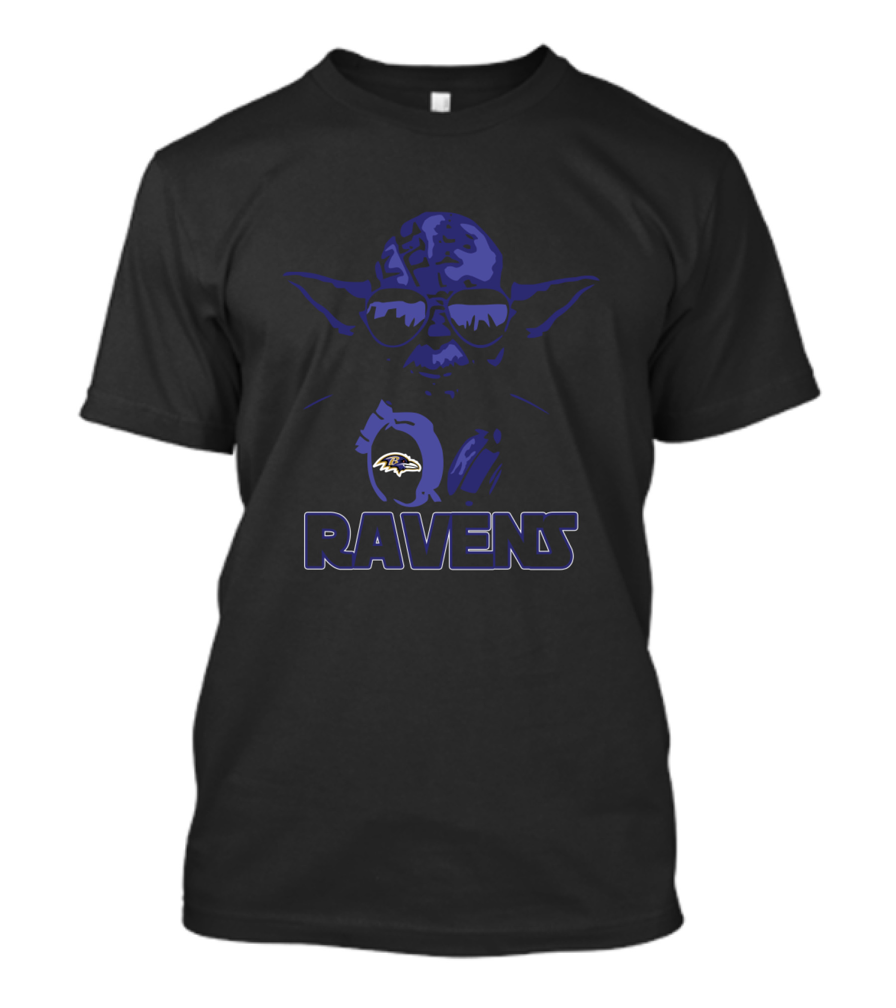 Yoda Star Wars Ravens Baltimore Fans T-Shirt