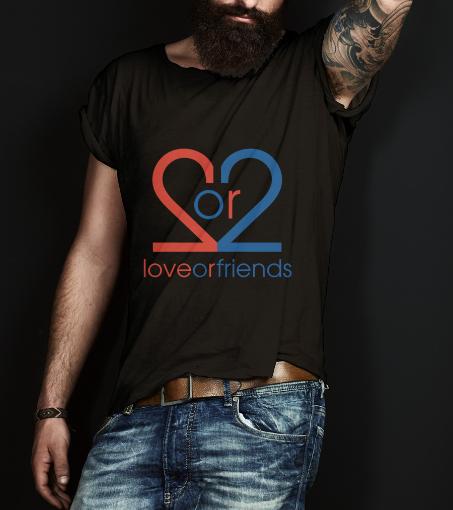Loveorfriends Heart Symbol Text T-Shirt
