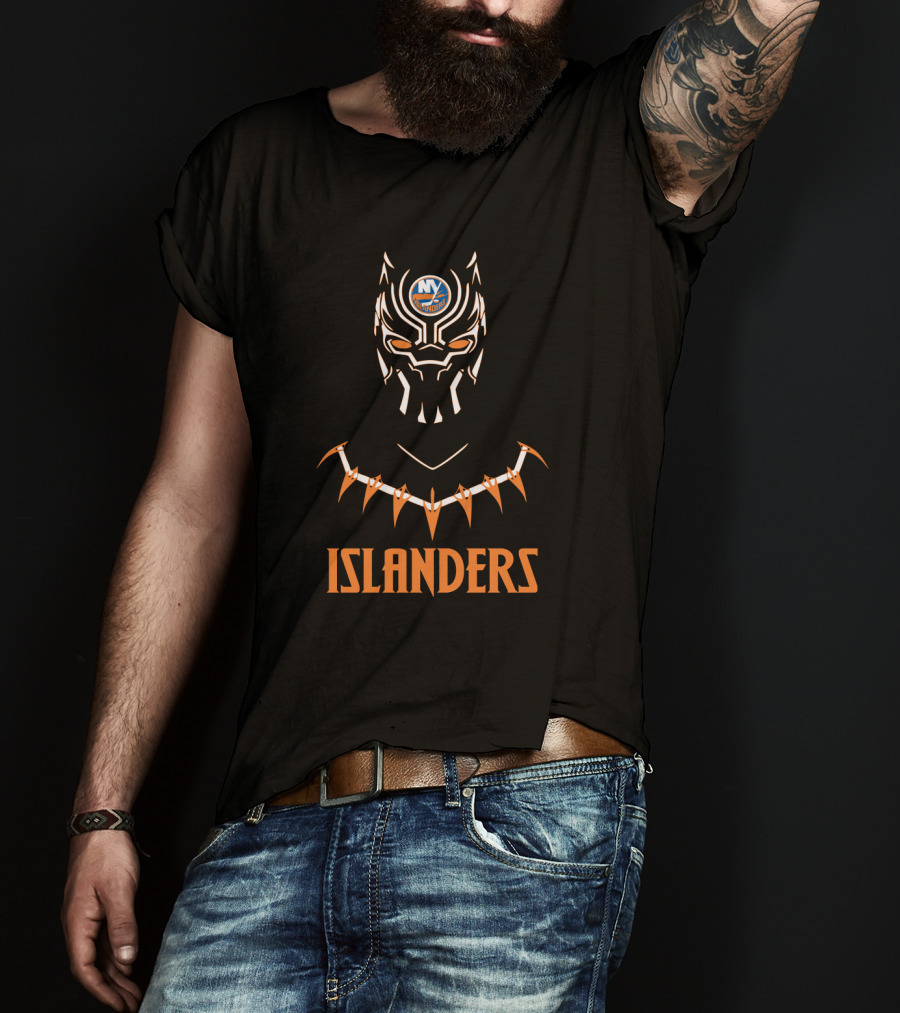 Islanders Black Panther Inspired Fan Art With New York Islanders T-Shirt
