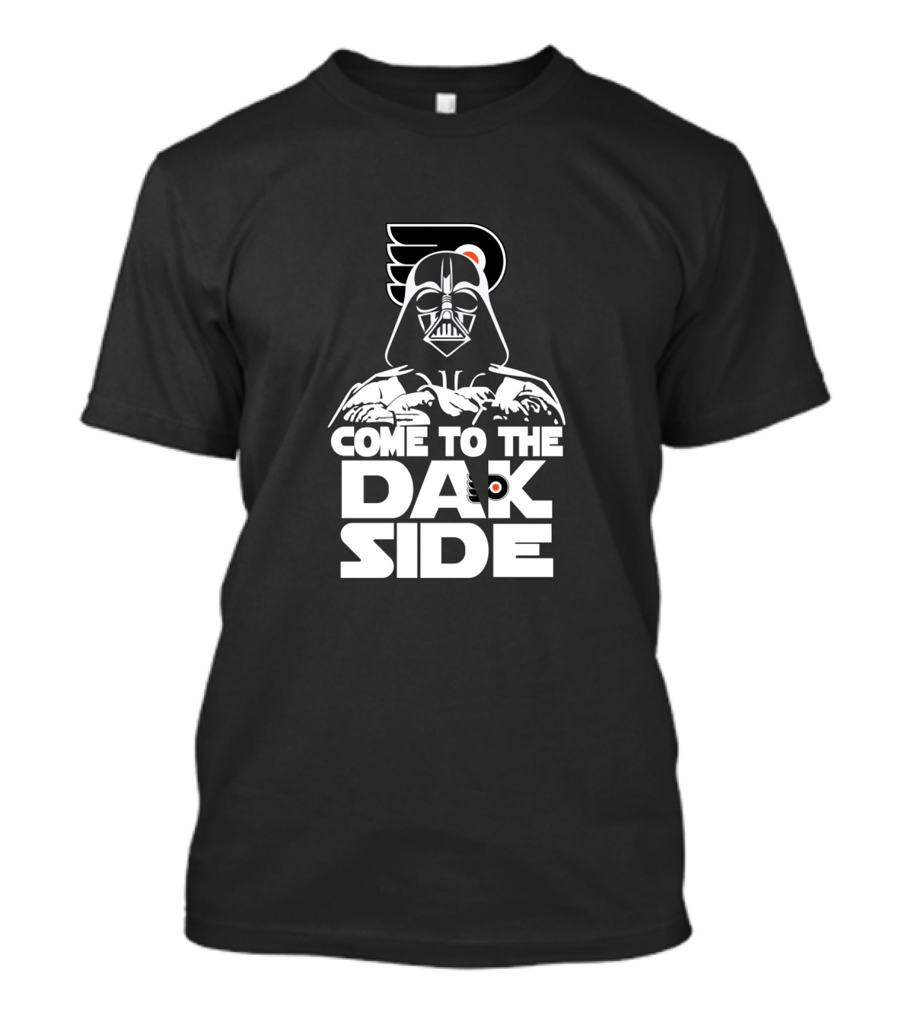 Come To The Dark Side Darth Vader Philadelphia Flyers Logo Mashup T-Shirt
