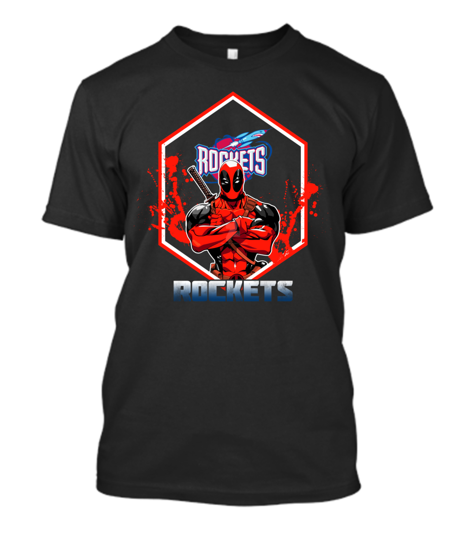 Deadpool Houston Rockets Marvel Crossover T-Shirt
