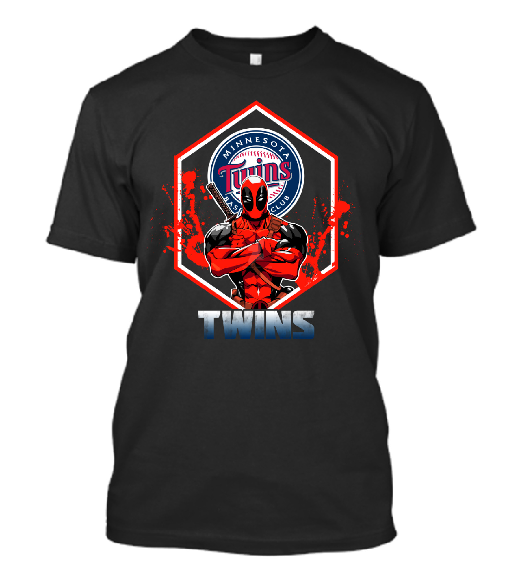 Minnesota Twins Baseball Club Deadpool Crossover Twins T-Shirt