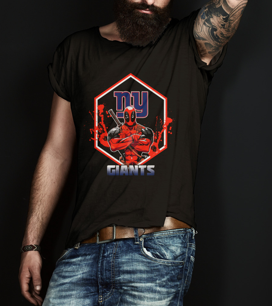 Deadpool Ny Giants T-Shirt