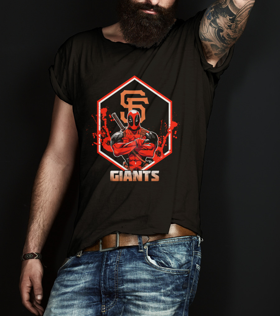 Deadpool San Francisco Giants Crossover Graphic Fan T-Shirt