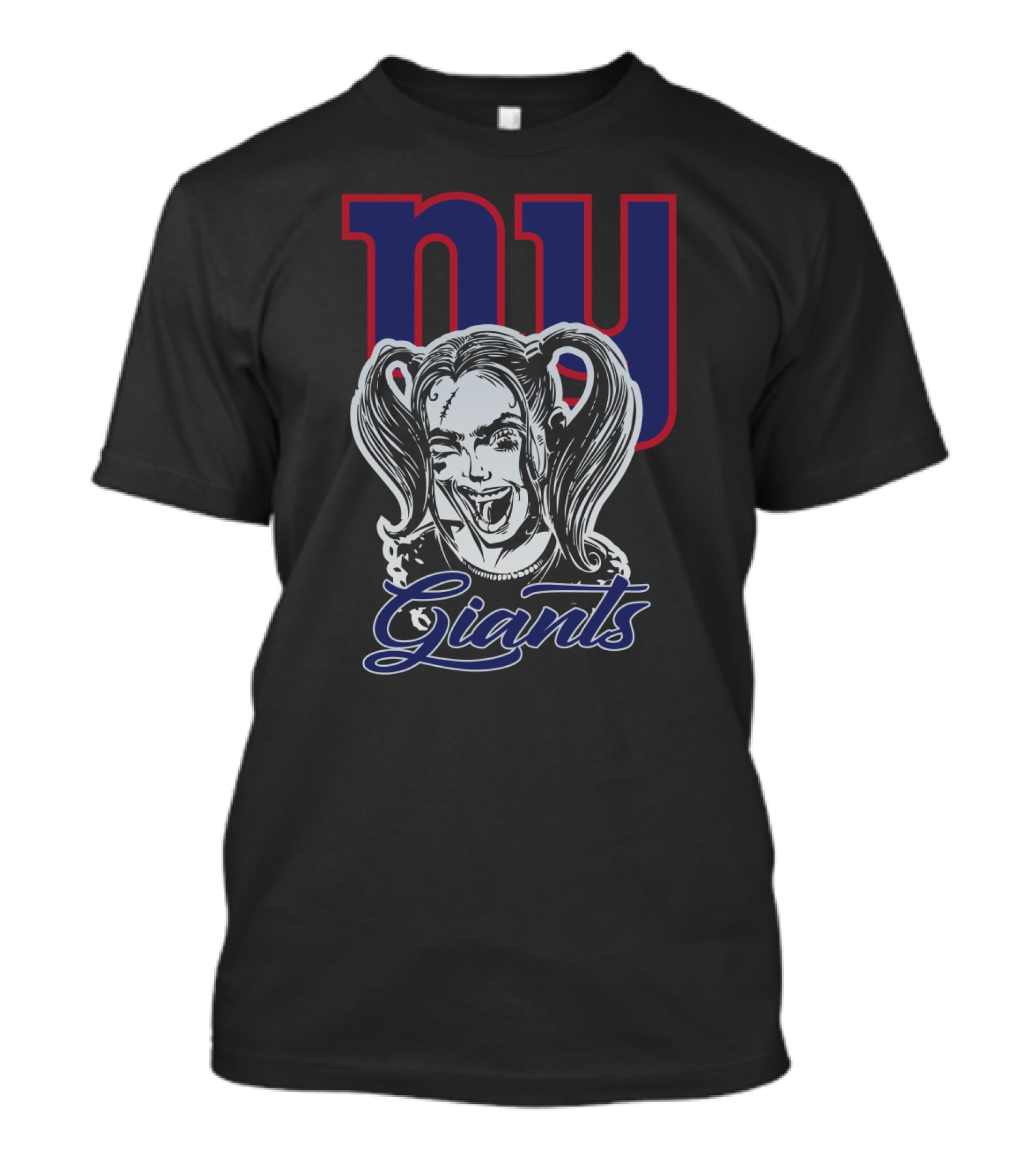 Harley Quinn Ny Giants Fan Crossover T-Shirt