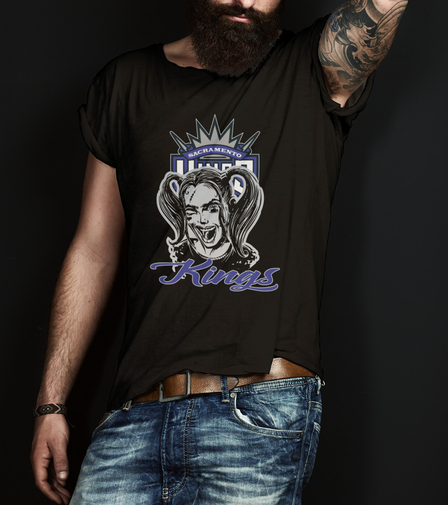 Sacramento Kings Harley Quinn Fan Fusion T-Shirt