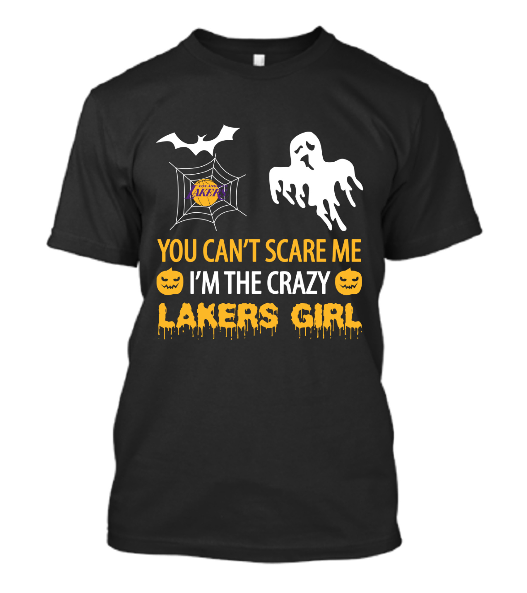 You Can't Scare Me I'm The Crazy Los Angeles Lakers Girl Halloween T-Shirt
