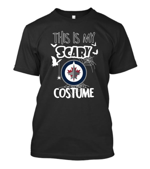 This Is My Scary Costume Winnipeg Jets Halloween Bats And Spiderwebs T-Shirt