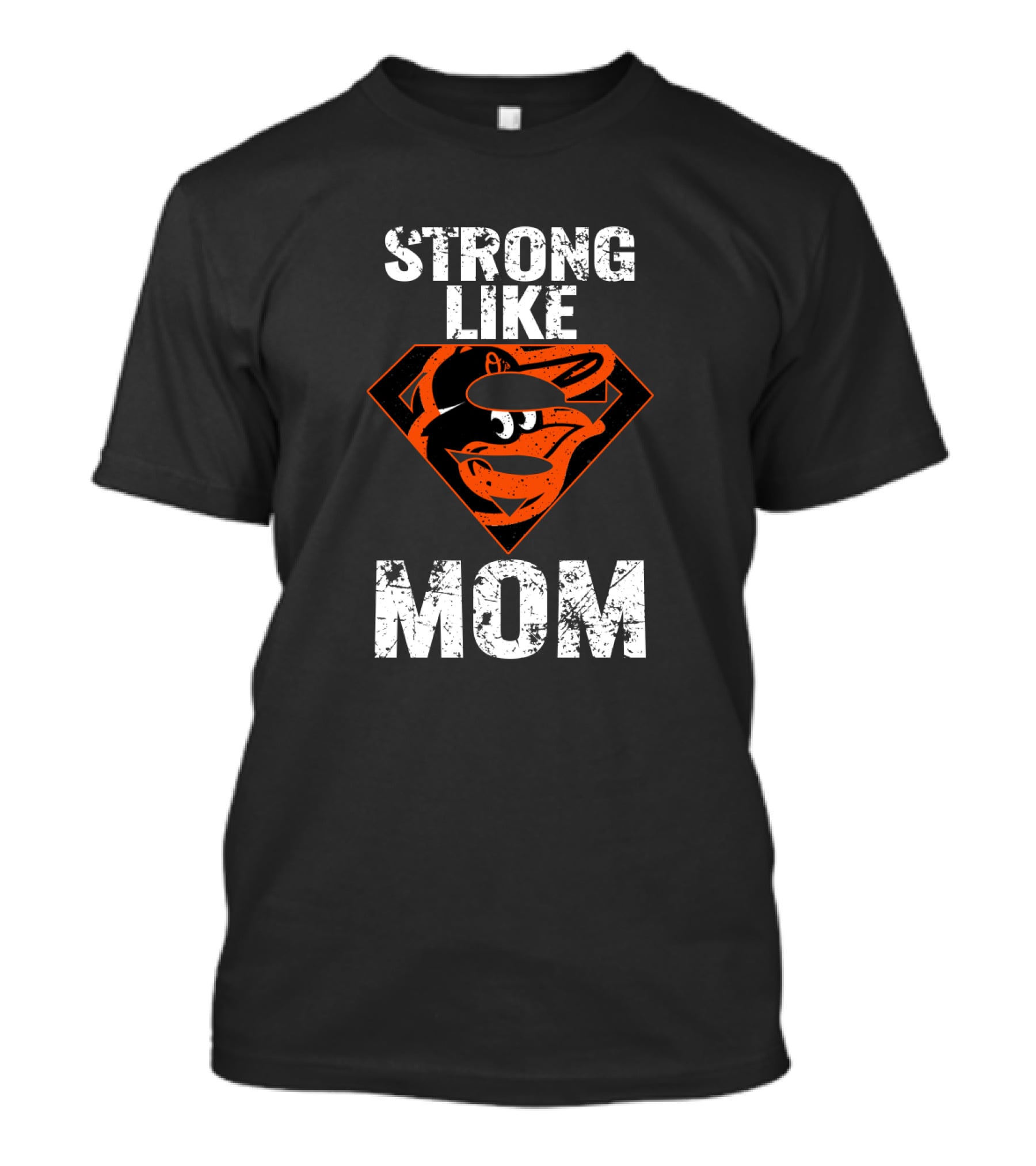 Strong Like Mom Baltimore Orioles Superhero Shield T-Shirt