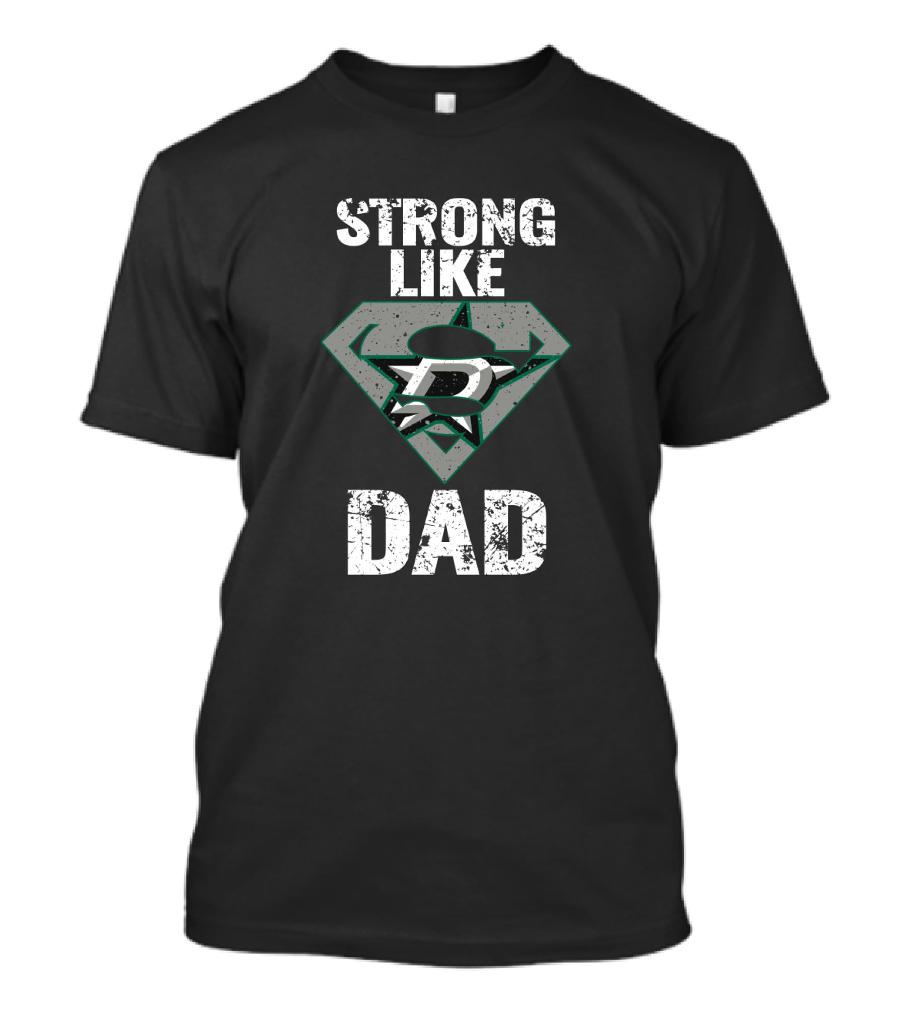 Dallas Stars Strong Like Super Dad Iconic Logo Influence T-Shirt
