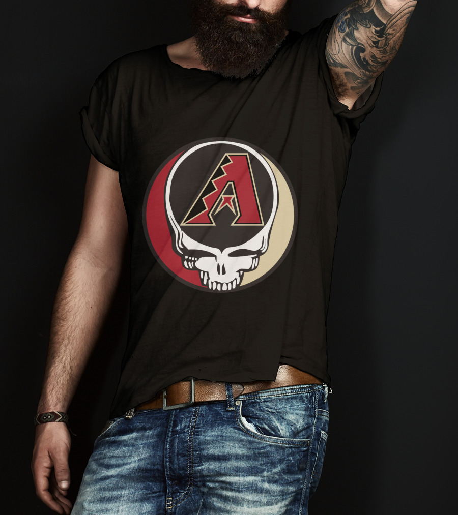 Arizona Diamondbacks Grateful Dead Skull Design For Fans T-Shirt