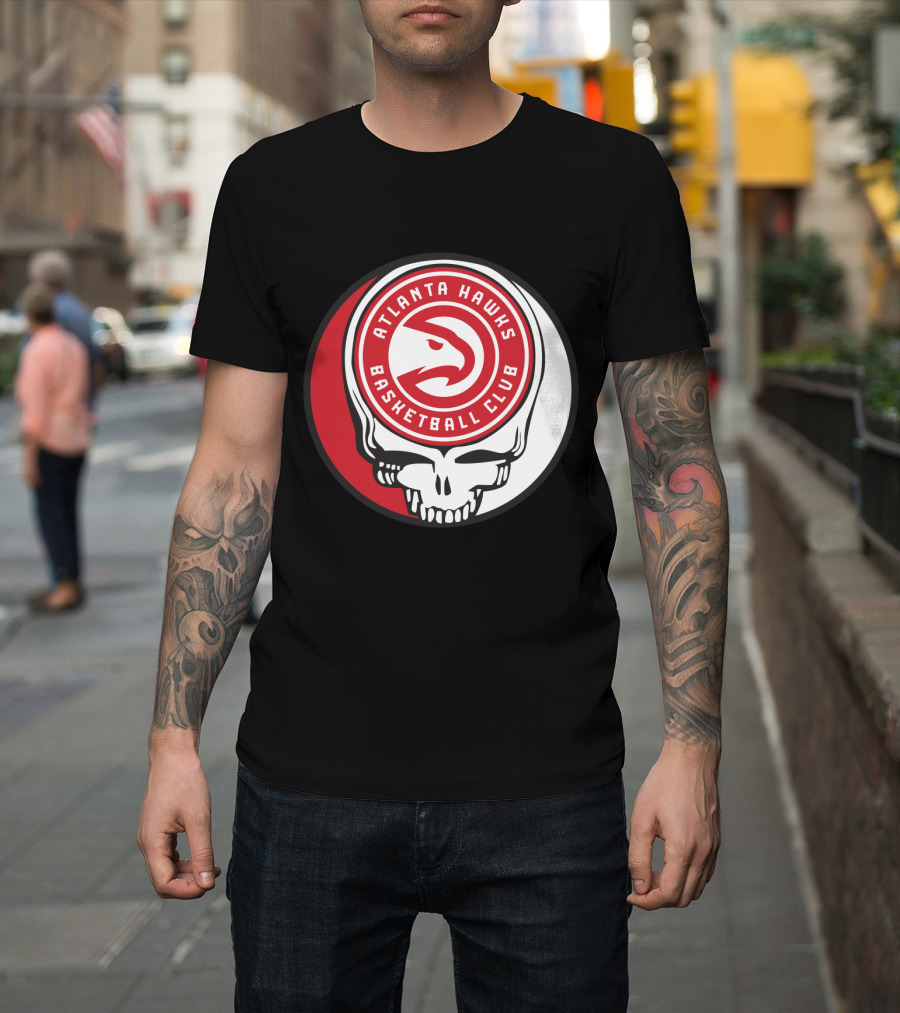 Atlanta Hawks Basketball Club Grateful Dead Skull T-Shirt