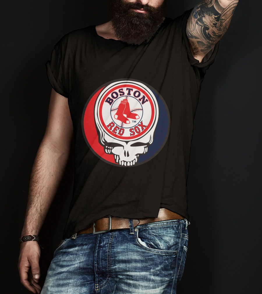 Boston Red Sox Skull Logo Grateful Dead Fans Baseball Teams T-Shirt