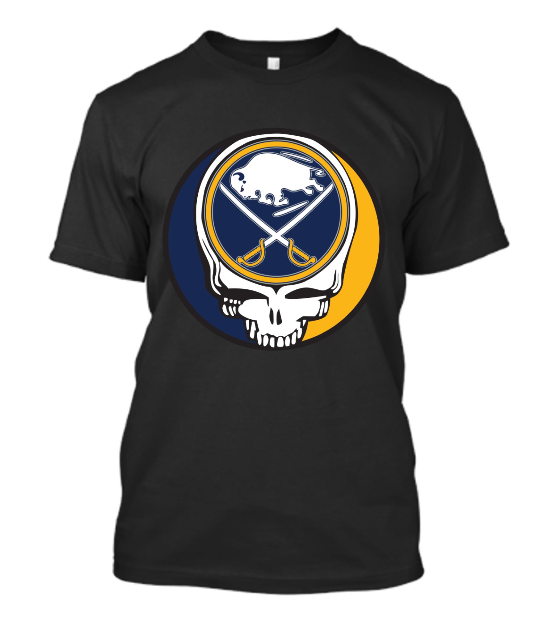 Buffalo Sabres Logo With Grateful Dead Skull Design For Fans T-Shirt