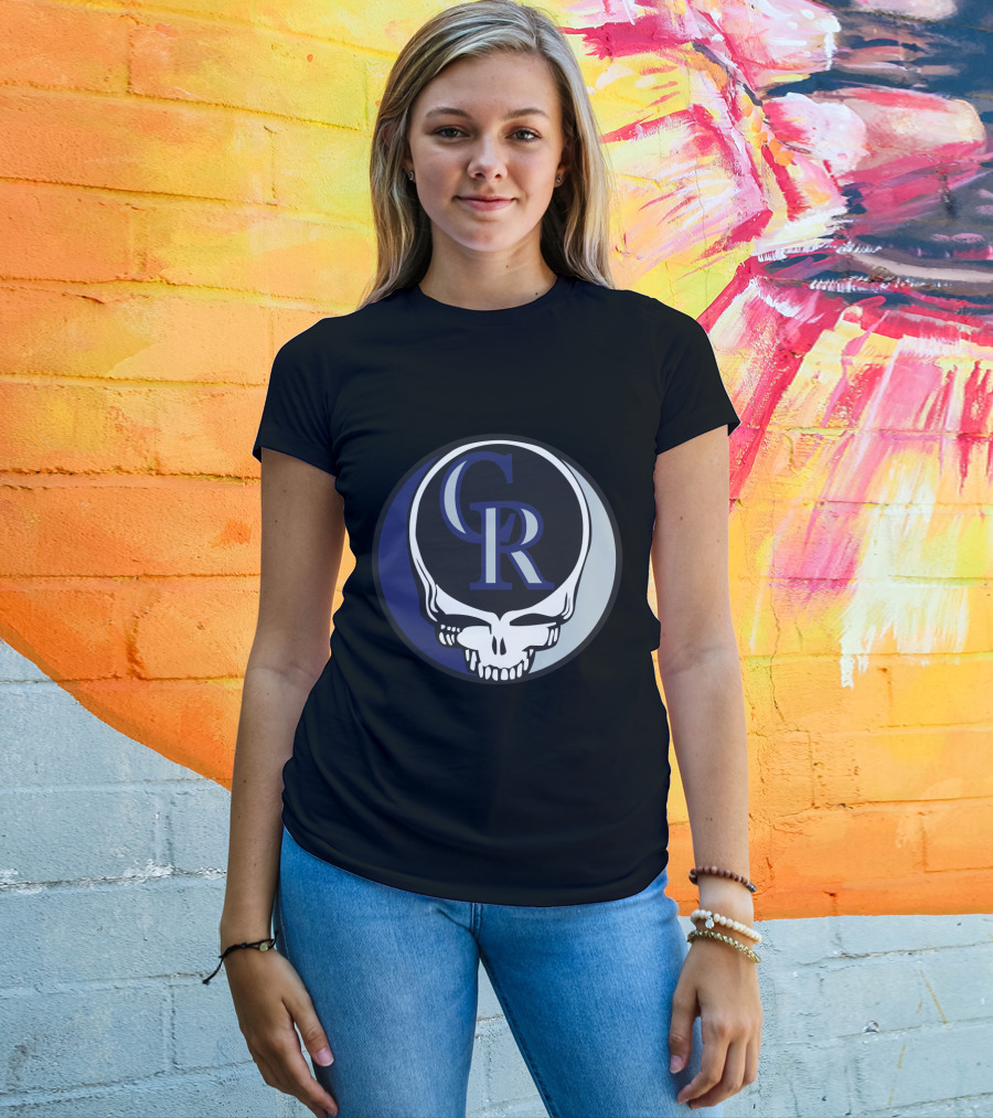 Grateful Dead Steal Your Face Colorado Rockies CR Logo Fusion T-Shirt