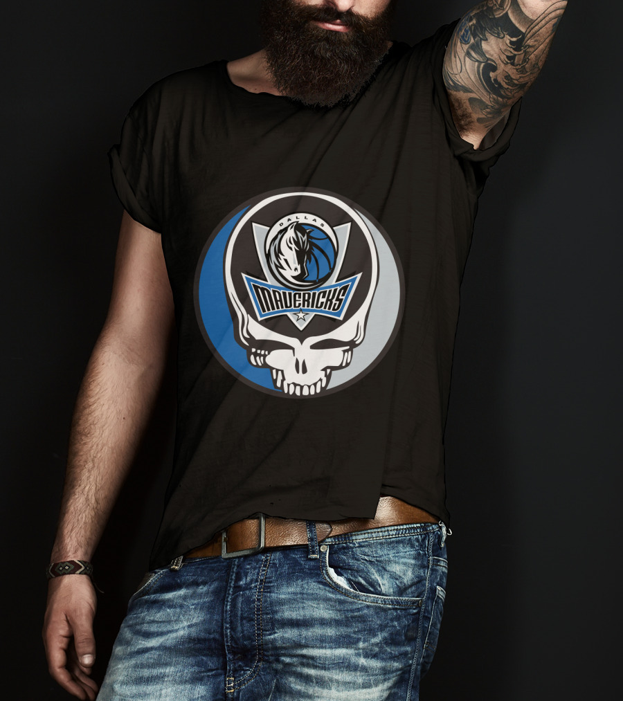 Grateful Dead Steal Your Face Dallas Mavericks Logo Combo T-Shirt