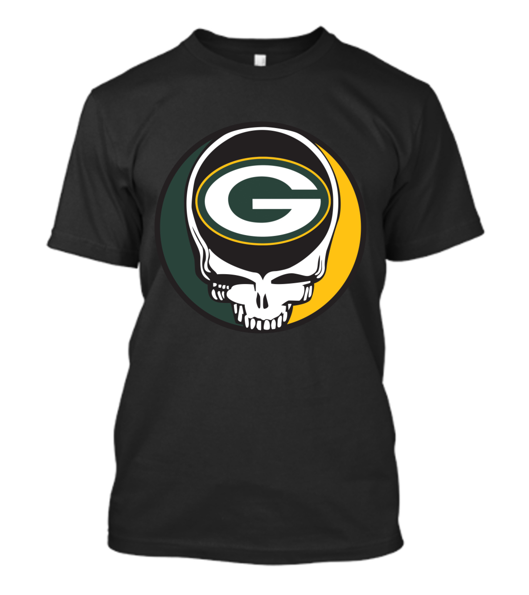 Grateful Dead Green Bay Packers Skull Logo Fans T-Shirt