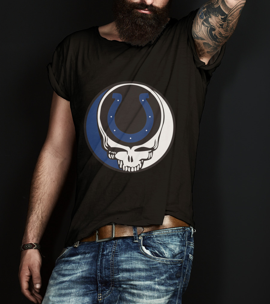 Grateful Dead Indianapolis Colts Skull T-Shirt