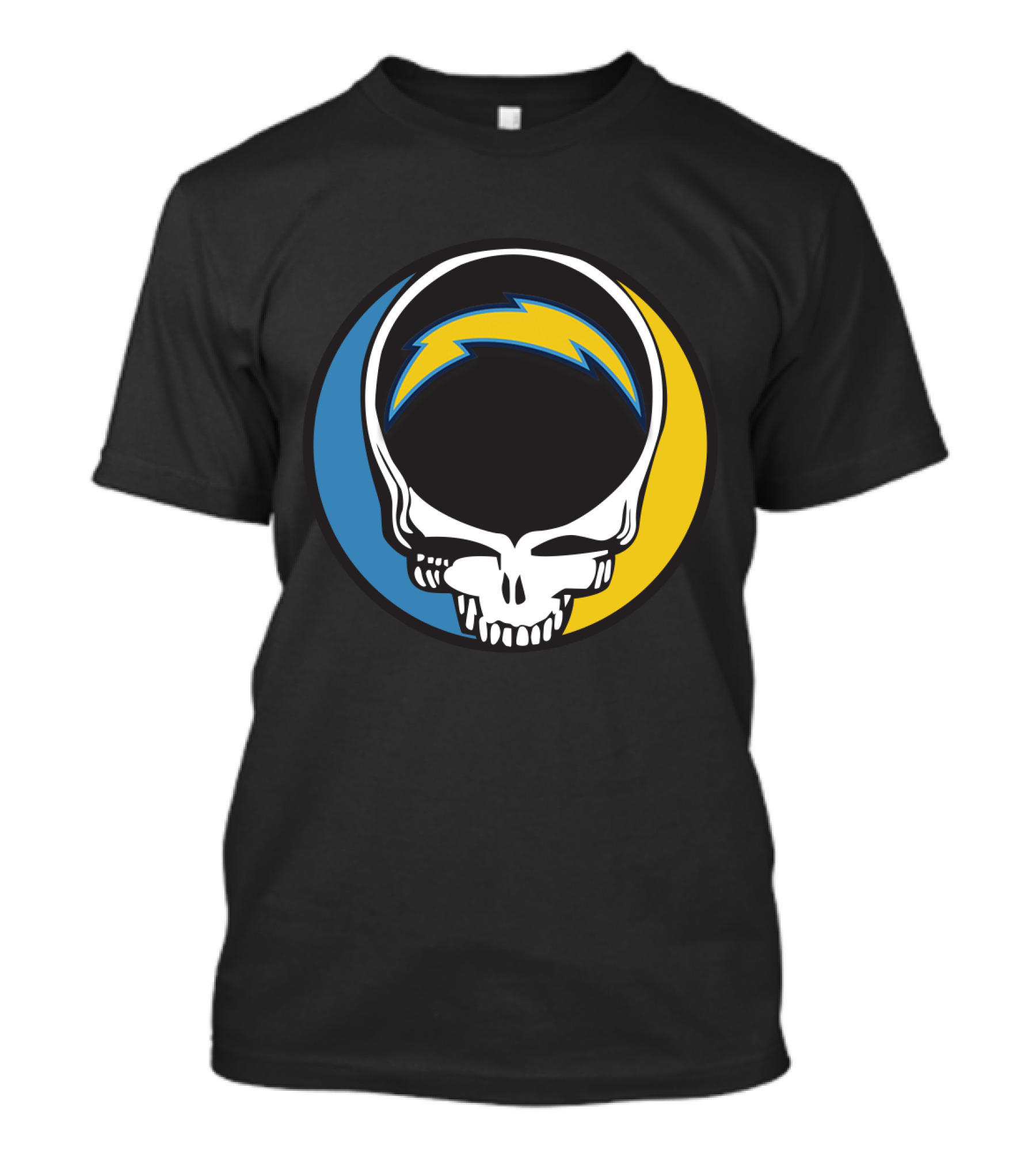 Grateful Dead And Los Angeles Chargers Logo Fusion For Fans T-Shirt