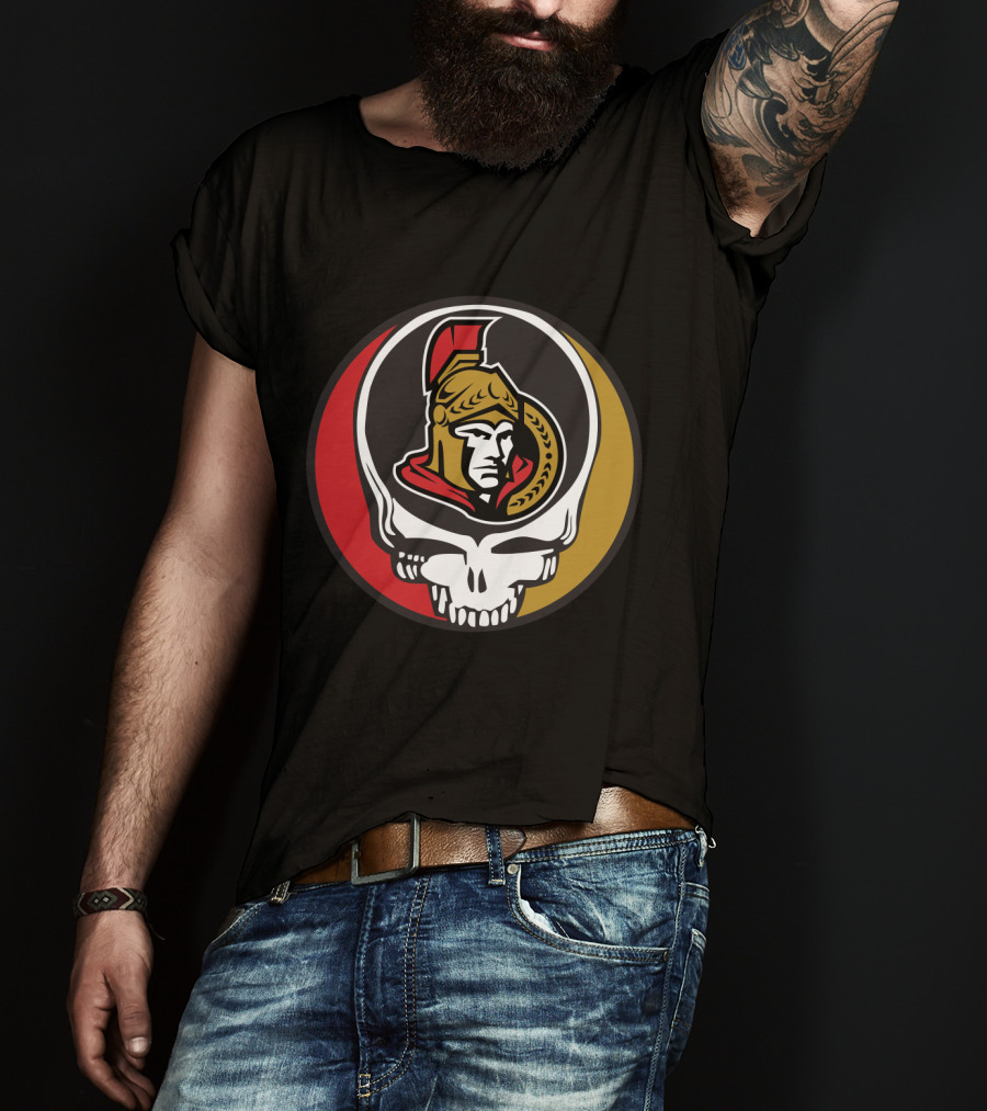 Ottawa Senators Fans Grateful Dead Skull T-Shirt