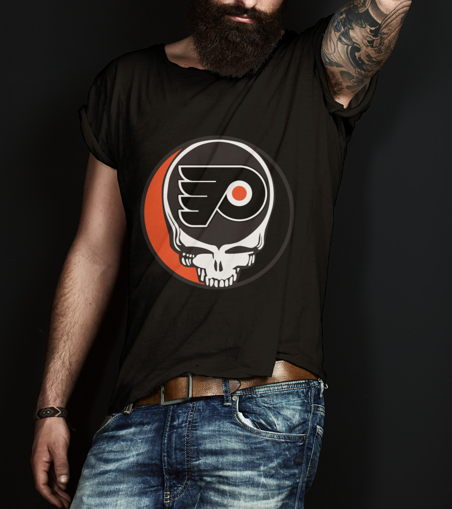 Philadelphia Flyers Grateful Dead Skull T-Shirt