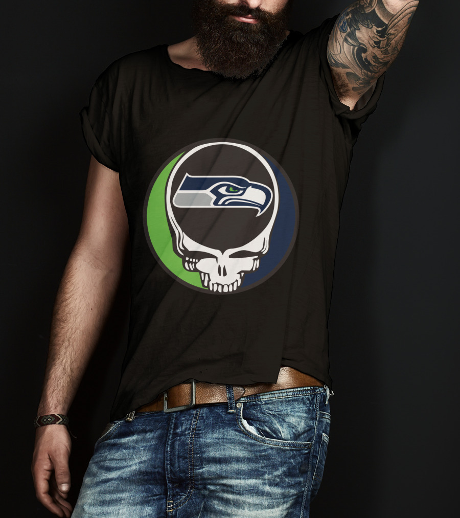 Grateful Dead Seattle Seahawks Skull T-Shirt