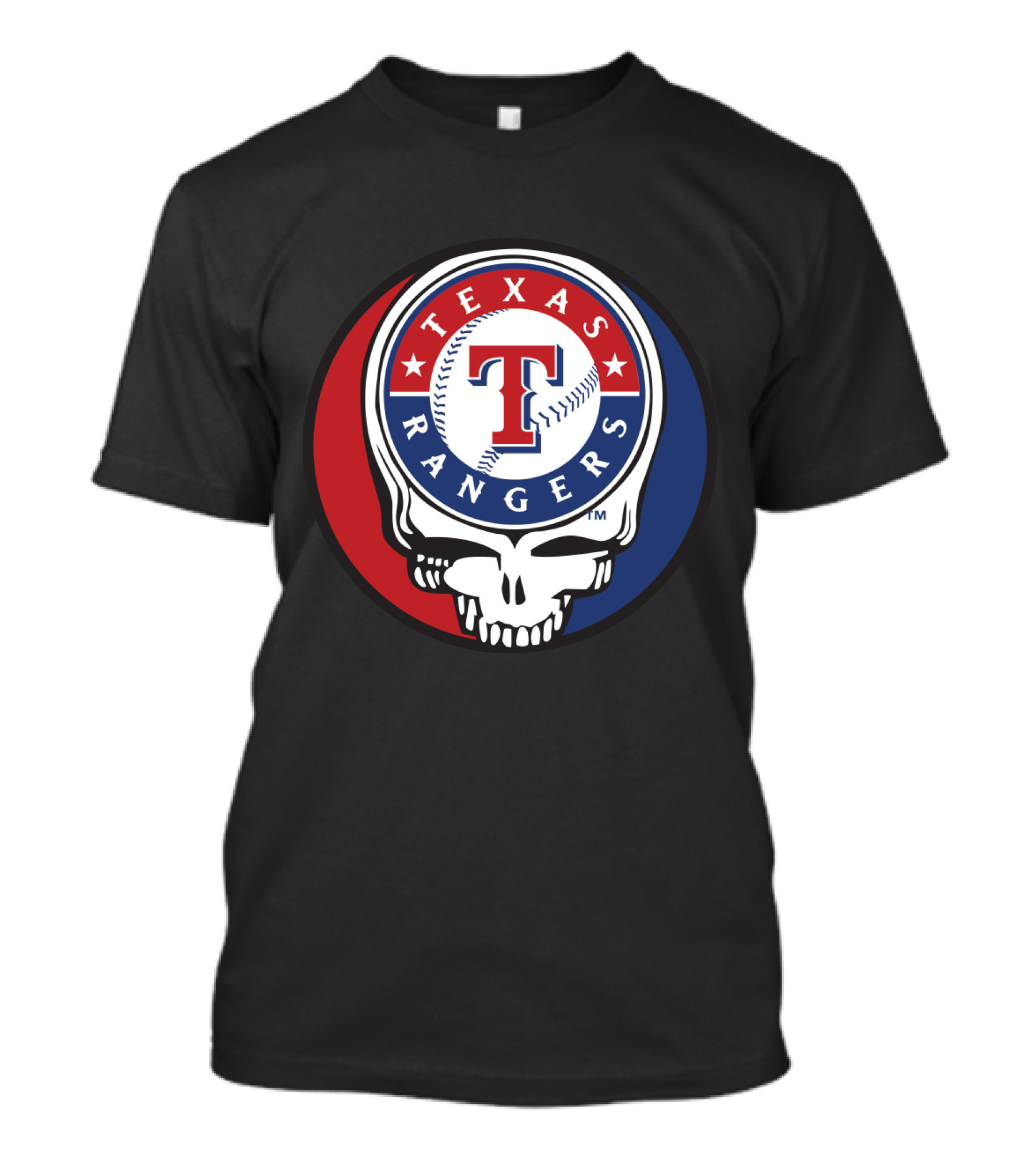 Texas Rangers Baseball Skull Grateful Dead-Inspired T-Shirt