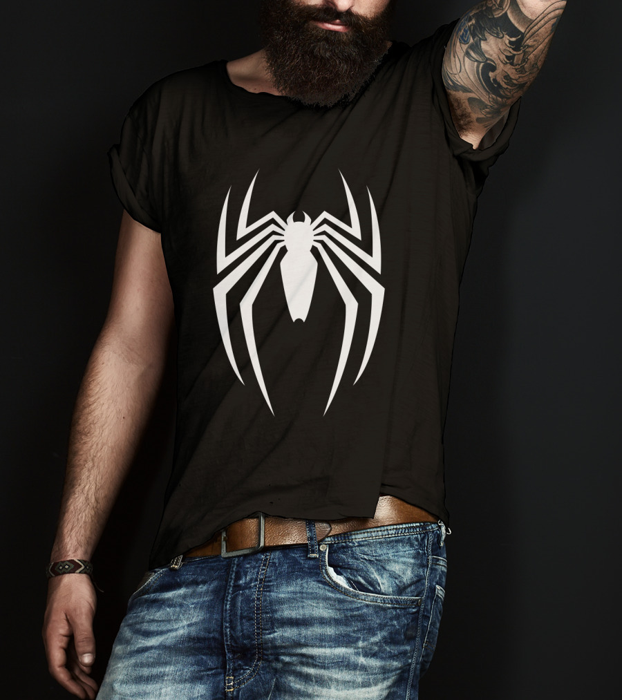 Spider-Man Game Iconic White Spider Marvel T-Shirt