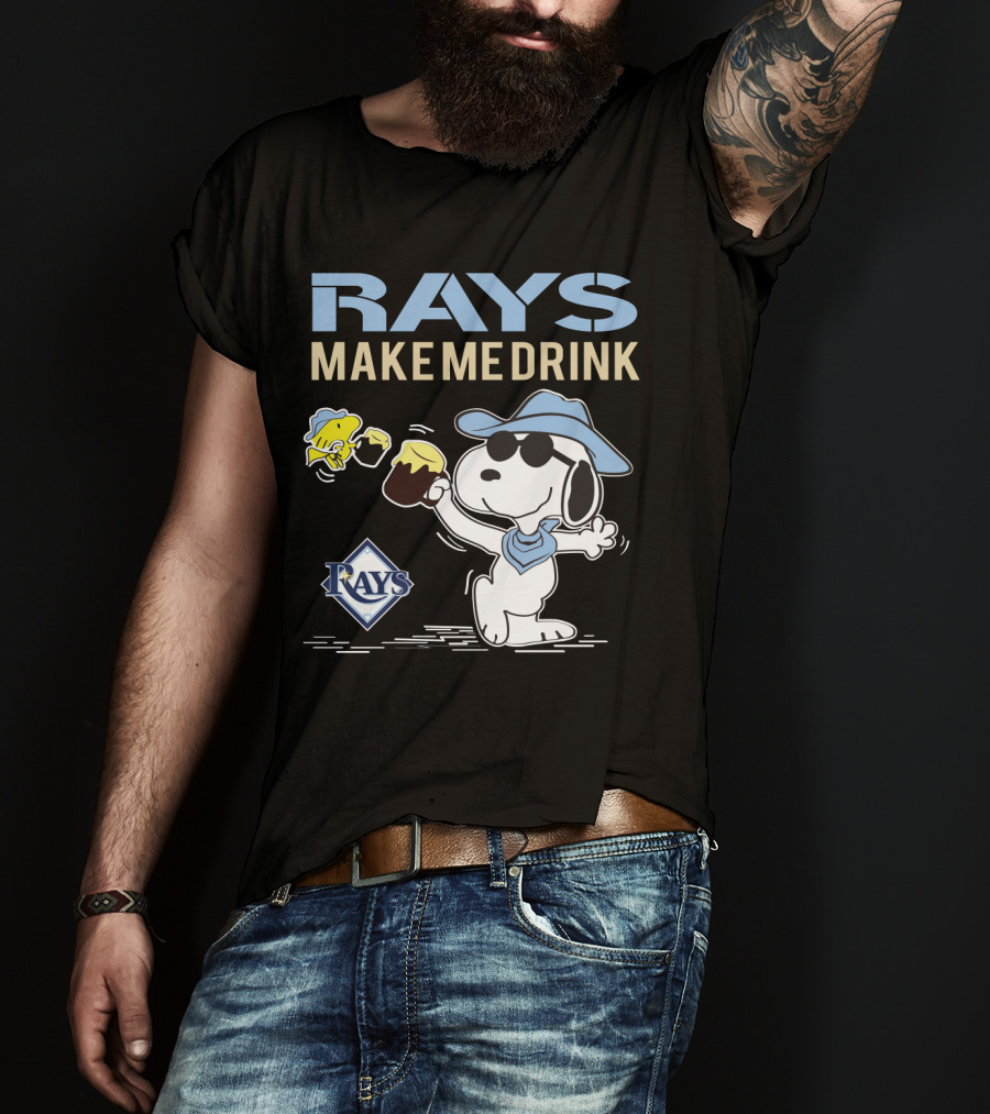 Rays Make Me Drink Snoopy With Tampa Bay Rays T-Shirt