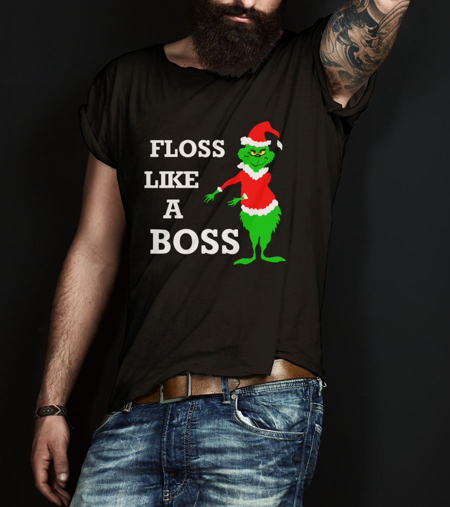 Floss Like A Boss Santa Grinch Dance T-Shirt