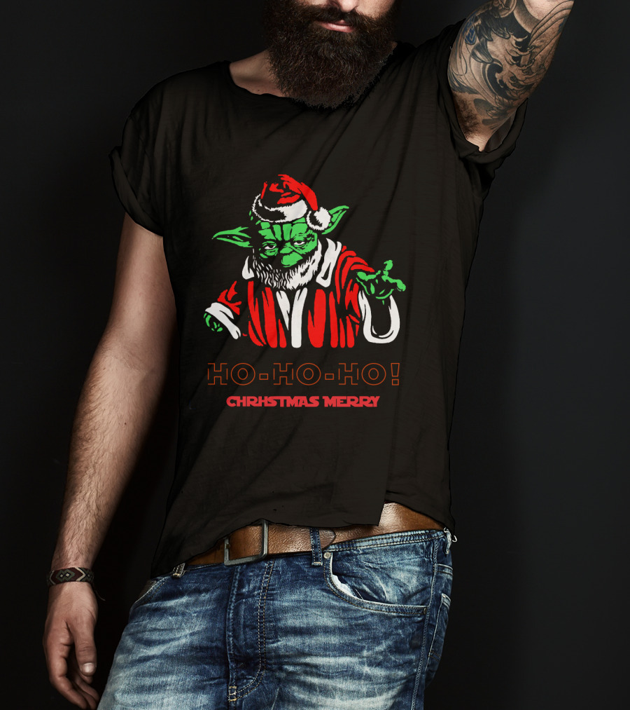 Ho Ho Ho Yoda Santa Christmas Merry Star Wars T-Shirt