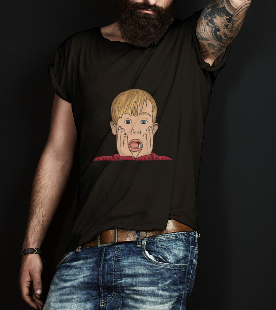 Merry Christmas Ya Filthy Animal Home Alone Surprise Expression Iconic Phrase T-Shirt