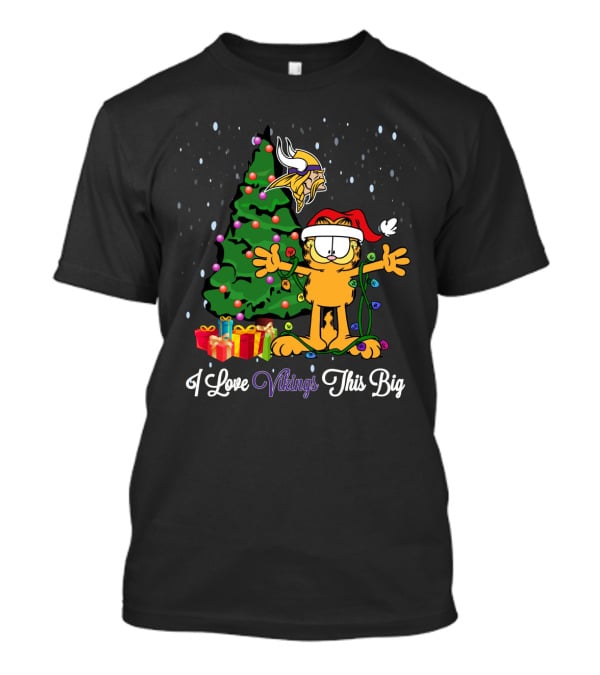 I Love Minnesota Vikings This Big Christmas Tree Santa Hat Gift T-Shirt